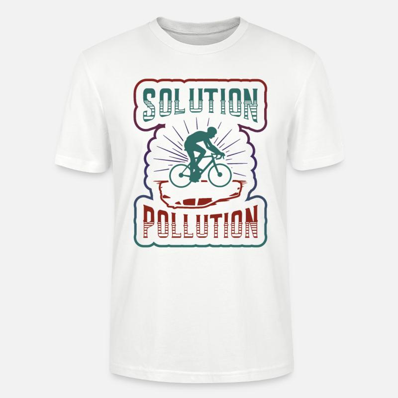 Polution Solution Umweltschutz Radfahren. - Stanley/Stella Unisex Bio-T-Shirt CRAFTER - Weiß