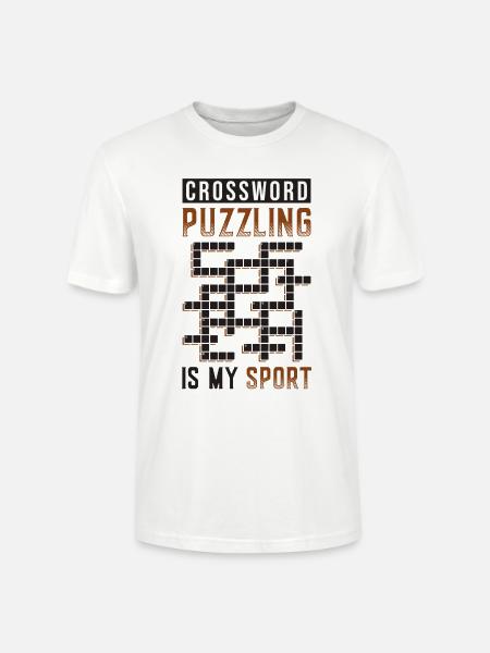 Krydsord er min sport - Stanley Stella CRAFTER unisex økologisk-T-shirt - hvid