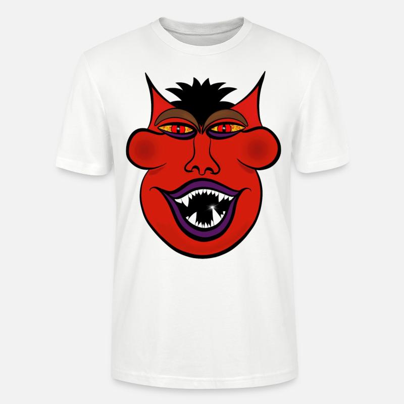 Devil Motif Devil - Stanley/Stella CRAFTER Unisex Organic T-Shirt - white