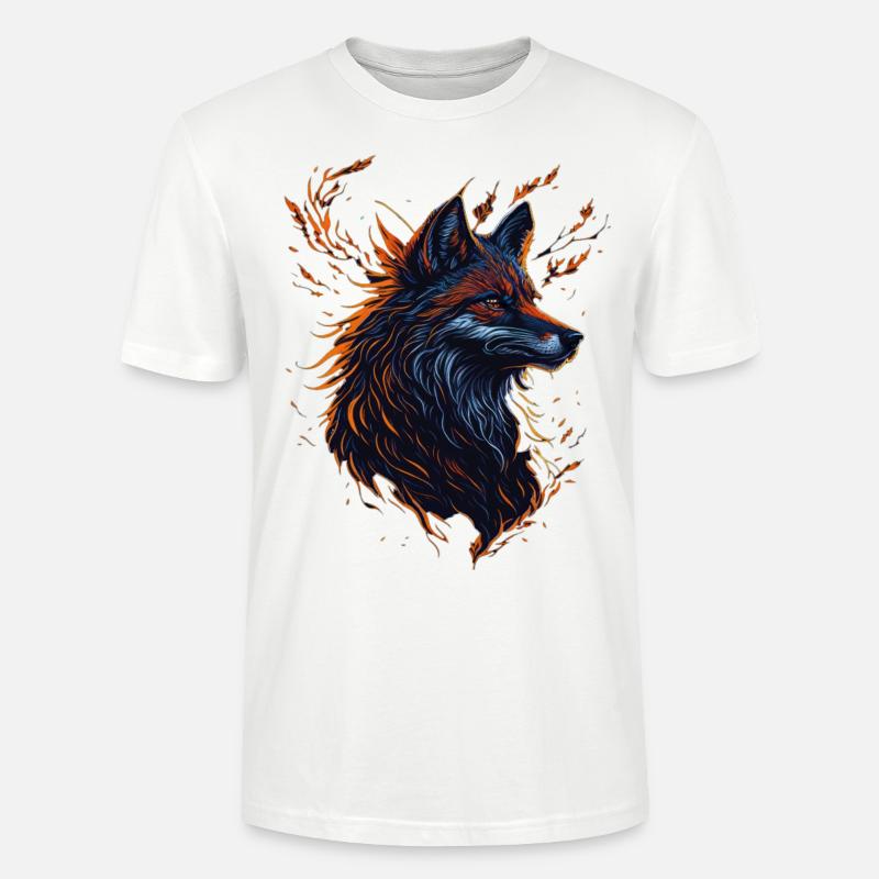wolf artwork - T-shirt bio CRAFTER Stanley Stella Unisexe - blanc