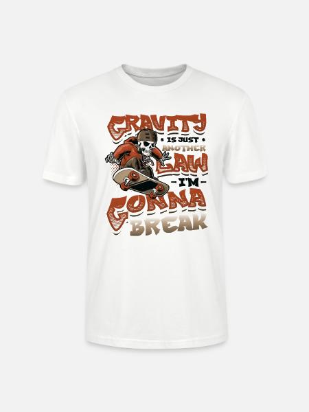 Skateboard Halfpipe, Tricks, Skateboarding - Stanley/Stella CRAFTER Unisex Organic T-Shirt - white