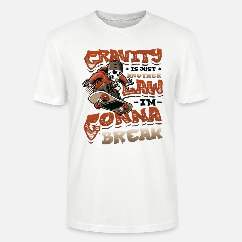 Skateboard Halfpipe, Tricks, Skateboarding - T-shirt bio CRAFTER Stanley Stella Unisexe - blanc