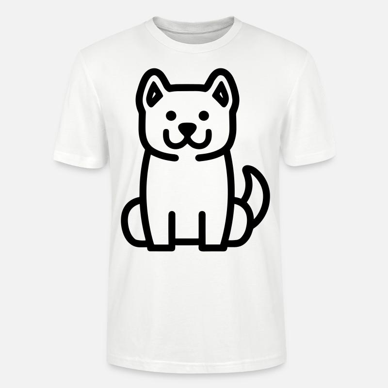 Chien - T-shirt bio CRAFTER Stanley Stella Unisexe - blanc