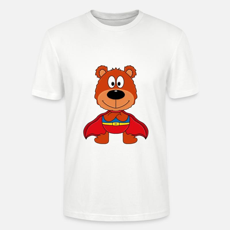SUPERHELD - TEDDYBÄR - TEDDY - KIND - BABY - Stanley/Stella Unisex Bio-T-Shirt CRAFTER - Weiß