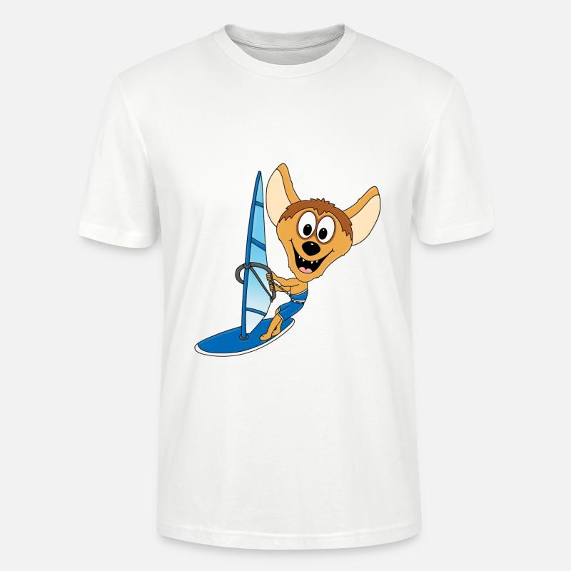 WINDSURFER - SURFER - HYÄNE - WASSERSPORT - Stanley/Stella Unisex Bio-T-Shirt CRAFTER - Weiß
