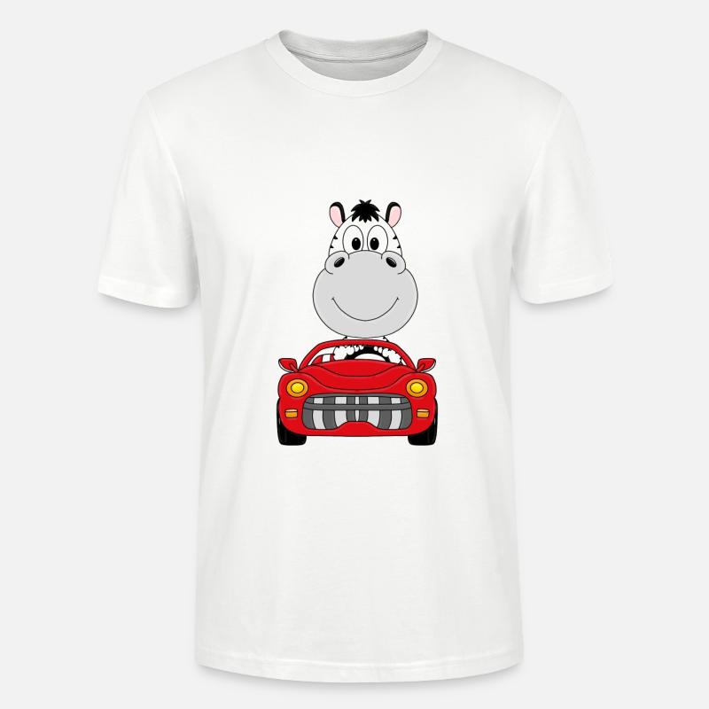 ZEBRA - AUTO - TIER - TIERISCH - Stanley/Stella Unisex Bio-T-Shirt CRAFTER - Weiß