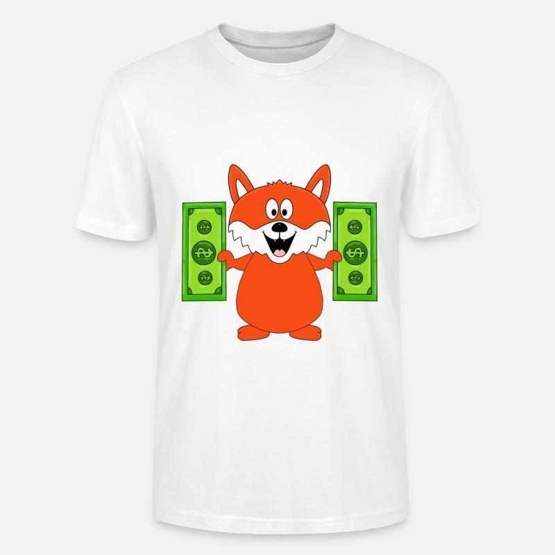 FUCHS - SPARFUCHS - GELD - GELDSCHEINE - TIER - Stanley/Stella Unisex Bio-T-Shirt CRAFTER - Weiß