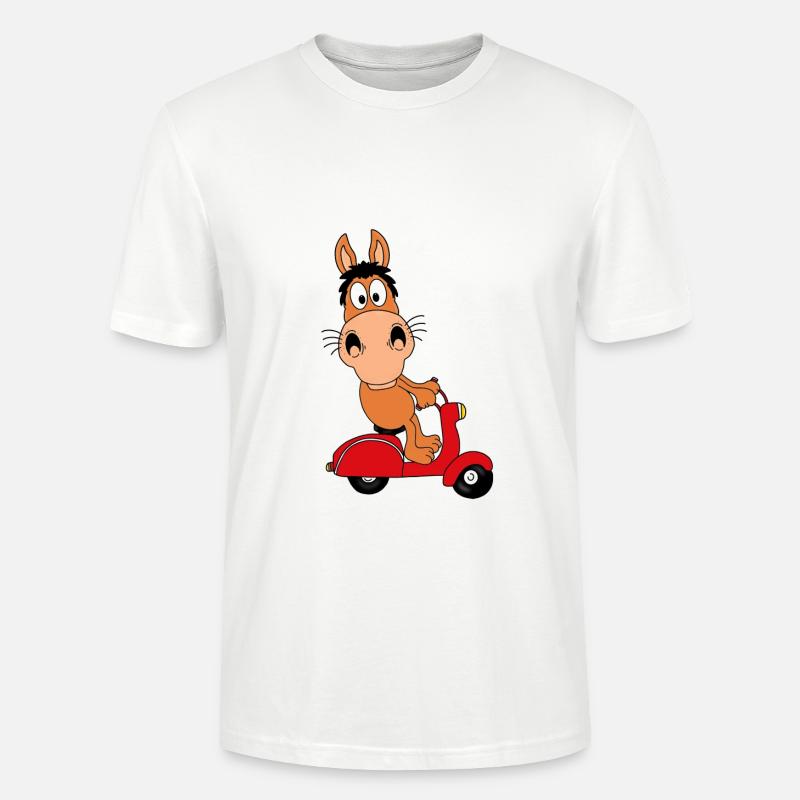 PFERD - PONY - ROLLER - TIER - TIERISCH - Stanley/Stella Unisex Bio-T-Shirt CRAFTER - Weiß