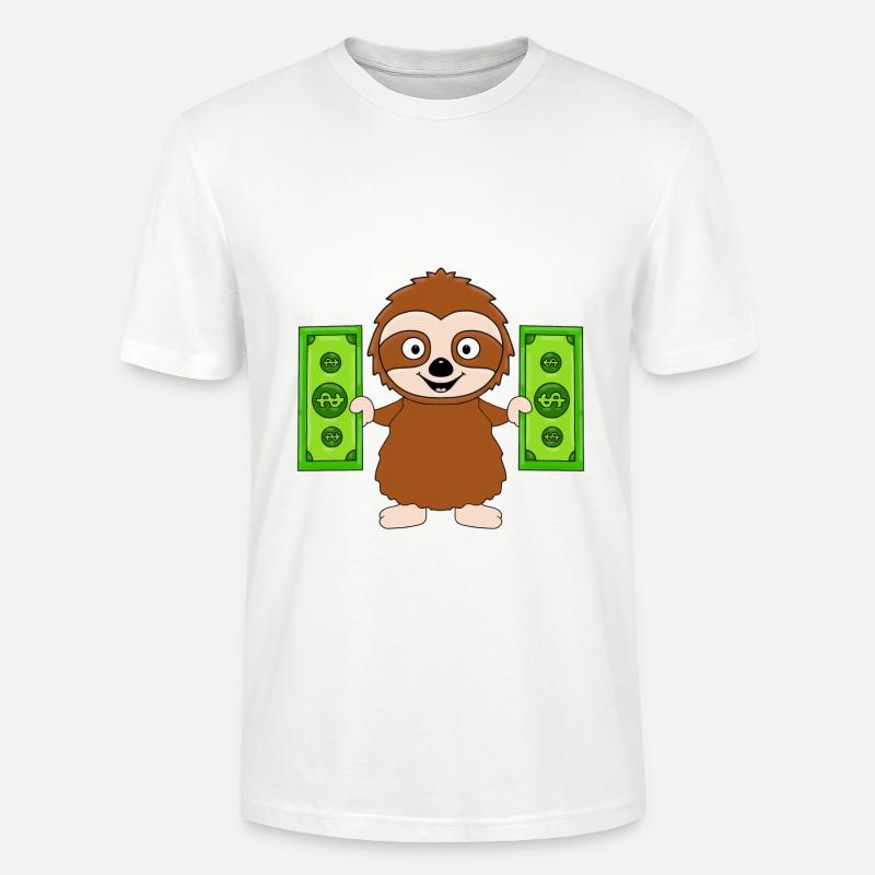 FAULTIER - GELD - TIER - TIERISCH - Stanley/Stella Unisex Bio-T-Shirt CRAFTER - Weiß