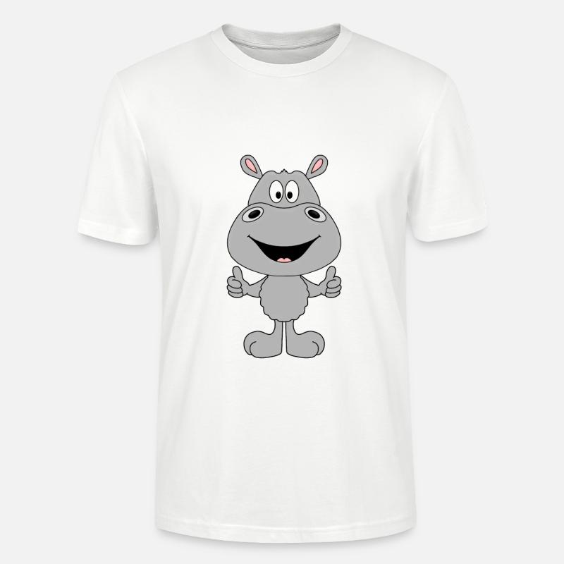 NILPFERD - FLUSSPFERD - HIPPO - TIER - Stanley/Stella Unisex Bio-T-Shirt CRAFTER - Weiß