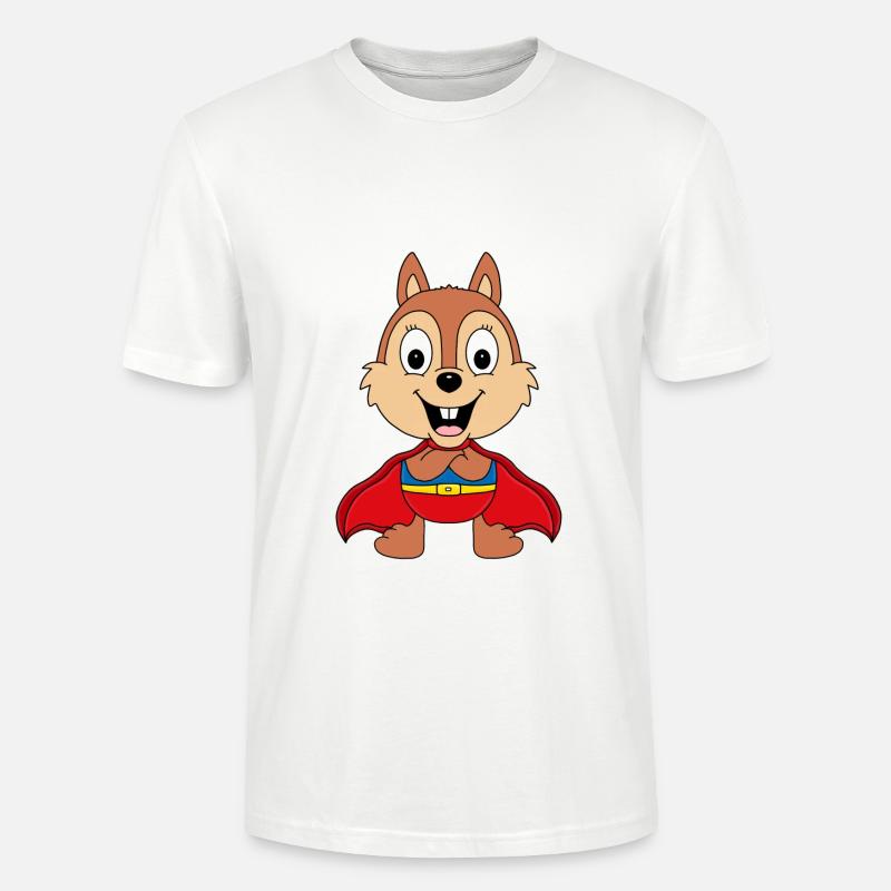 SUPERHELD - EICHHÖRNCHEN - TIER - TIERISCH - Stanley/Stella Unisex Bio-T-Shirt CRAFTER - Weiß