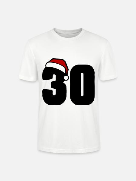 30 Numéro Noël - T-shirt bio CRAFTER Stanley Stella Unisexe - blanc