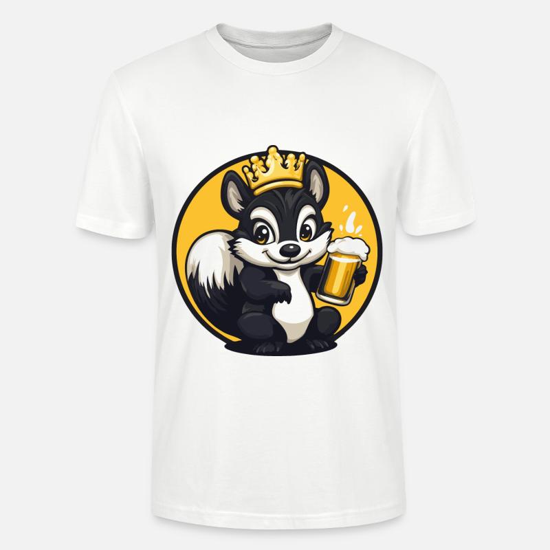 Stinktier Bier Comic - Stanley/Stella Unisex Bio-T-Shirt CRAFTER - Weiß