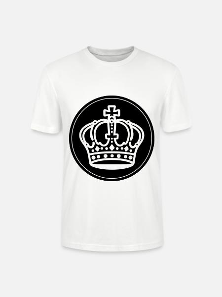 Krone Symbol Kreis - Stanley/Stella Unisex Bio-T-Shirt CRAFTER - Weiß