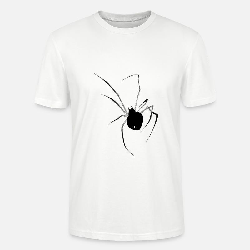 Schwarze Witwe Dotwork - Stanley/Stella Unisex Bio-T-Shirt CRAFTER - Weiß