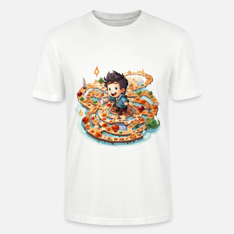Le coureur de labyrinthe - T-shirt bio CRAFTER Stanley Stella Unisexe - blanc