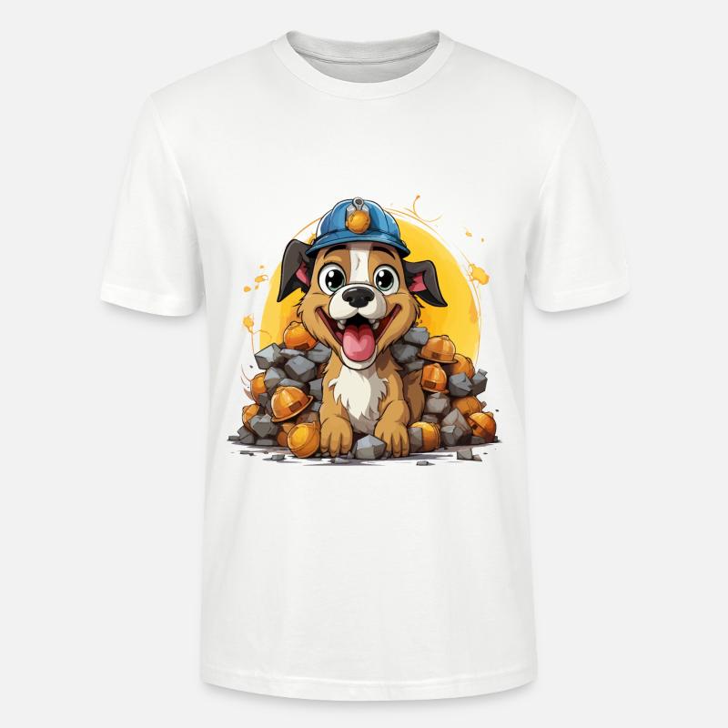 Le constructeur canin - T-shirt bio CRAFTER Stanley Stella Unisexe - blanc