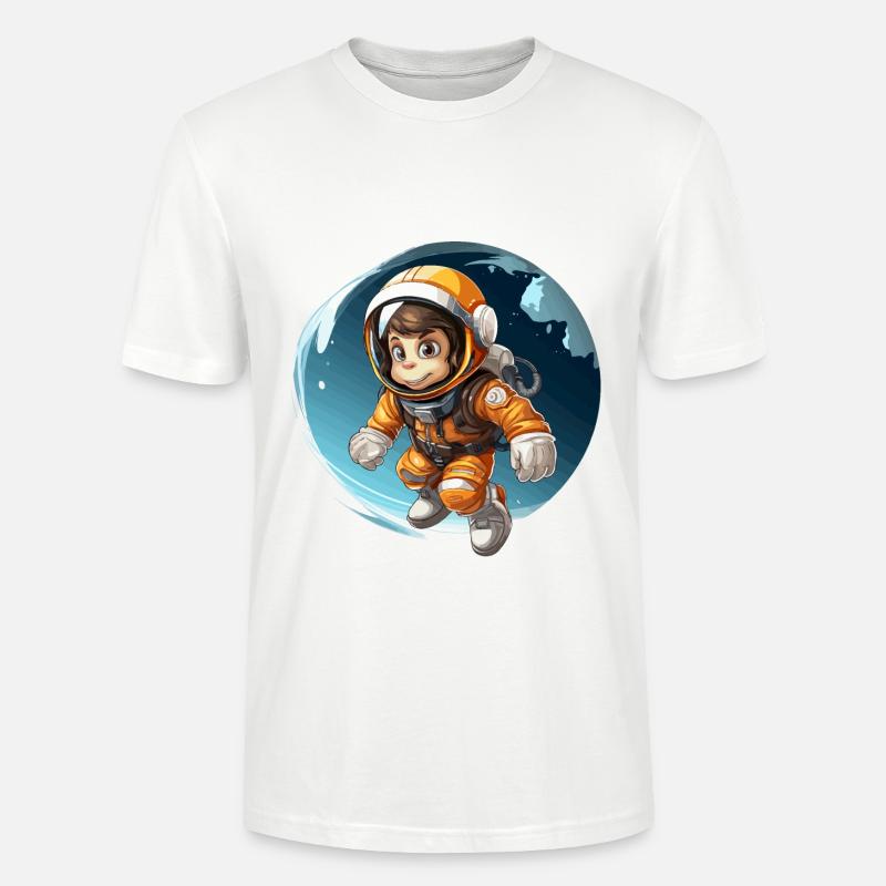 Le primate de l’espace - T-shirt bio CRAFTER Stanley Stella Unisexe - blanc