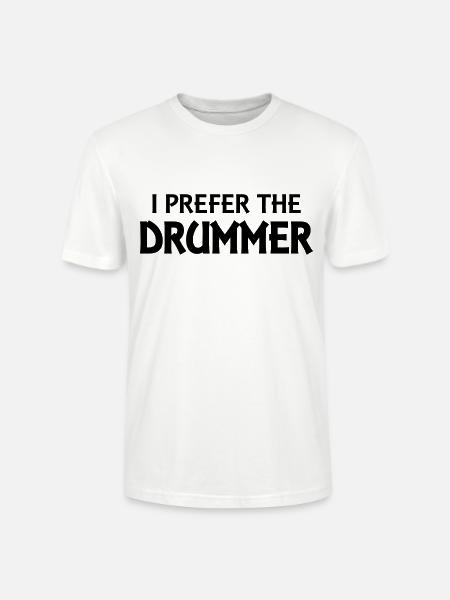 I prefer the drummer - Stanley/Stella Unisex Bio-T-Shirt CRAFTER - Weiß