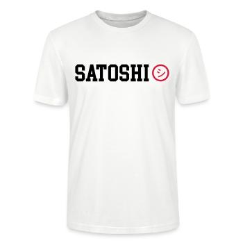 Satoshi Nakamoto BTC Bitcoin - Stanley/Stella CRAFTER Unisex Organic T-Shirt - white - Front - Alina (178cm) & Michal (187cm)