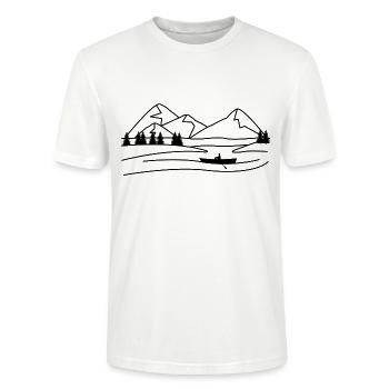 La nature - T-shirt bio CRAFTER Stanley Stella Unisexe - blanc - Devant - Alina (178cm) & Michal (187cm)