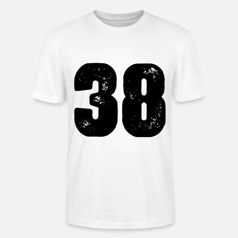 Maillot numéro 38 - T-shirt bio CRAFTER Stanley Stella Unisexe - blanc