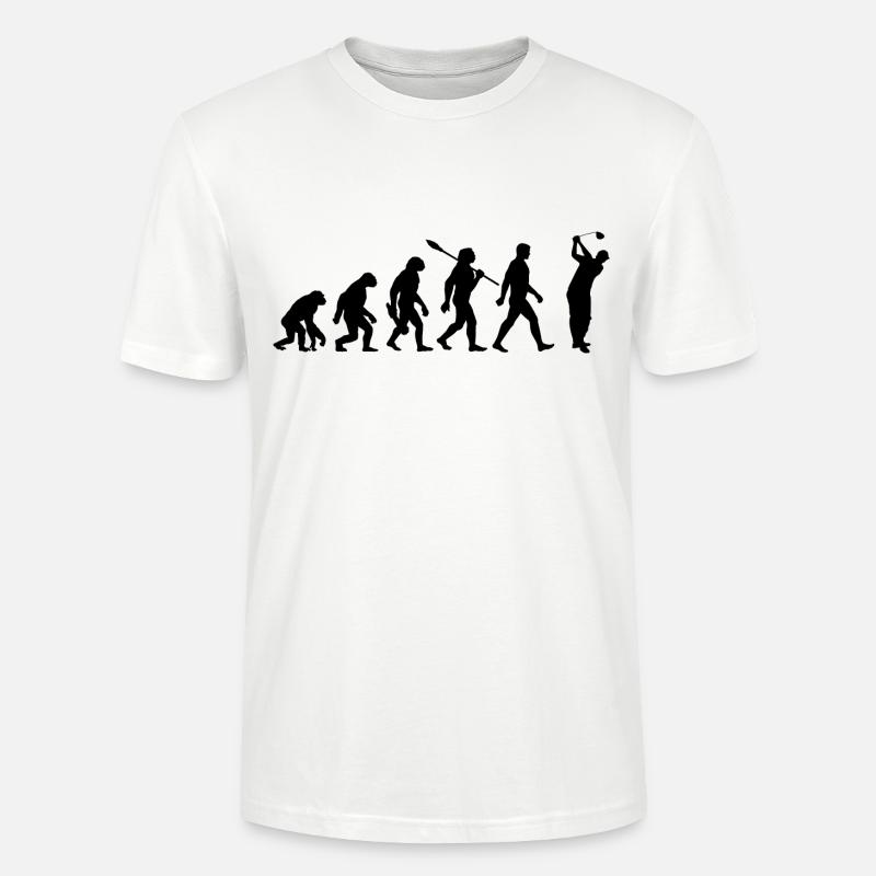 Evolution Golf - Golfer - Stanley/Stella CRAFTER Unisex Organic T-Shirt - white