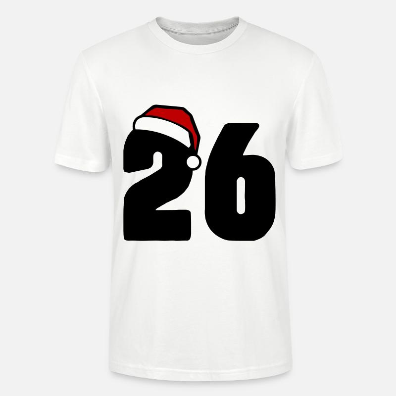 26 Numéro Noël - T-shirt bio CRAFTER Stanley Stella Unisexe - blanc