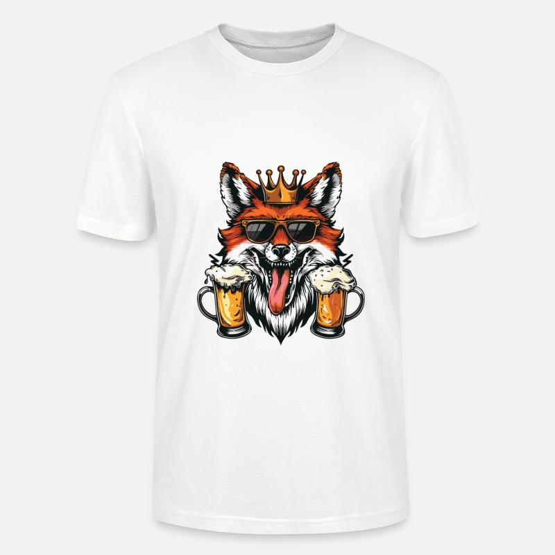 Fuchs Bier Party - Stanley/Stella Unisex Bio-T-Shirt CRAFTER - Weiß