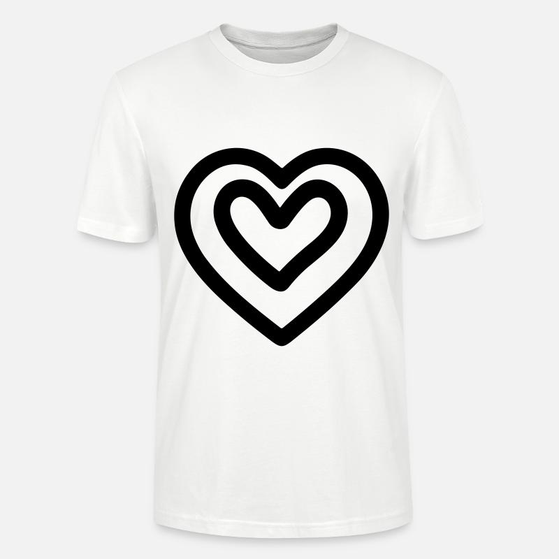 cœur - T-shirt bio CRAFTER Stanley Stella Unisexe - blanc