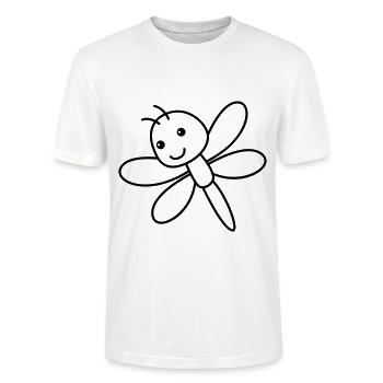 Drachenfliege libelle - Stanley/Stella Unisex Bio-T-Shirt CRAFTER - Weiß - Vorne - Alina (178cm) & Michal (187cm)