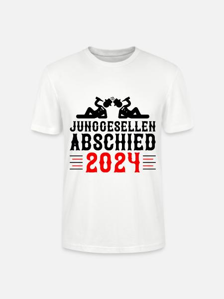 Junggesellen Abschied 2024 - Stanley/Stella Unisex Bio-T-Shirt CRAFTER - Weiß