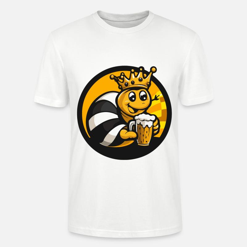 Schnecke Bier Comic - Stanley/Stella Unisex Bio-T-Shirt CRAFTER - Weiß