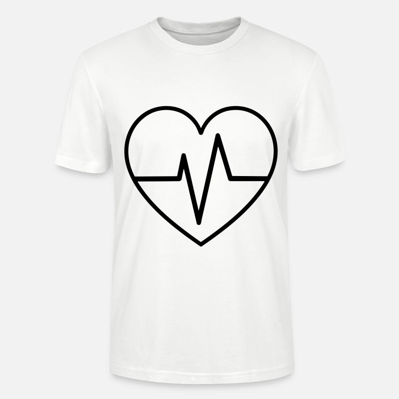 Herzschlag - Stanley/Stella Unisex Bio-T-Shirt CRAFTER - Weiß