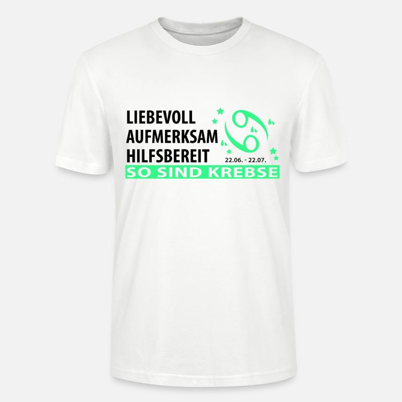 Sternzeichen Krebs - Eigenschaften - Stanley/Stella Unisex Bio-T-Shirt CRAFTER - Weiß