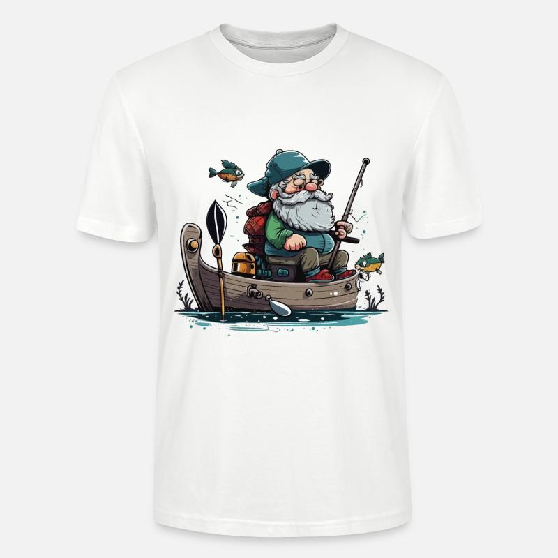 Les pêcheurs se détendent - T-shirt bio CRAFTER Stanley Stella Unisexe - blanc