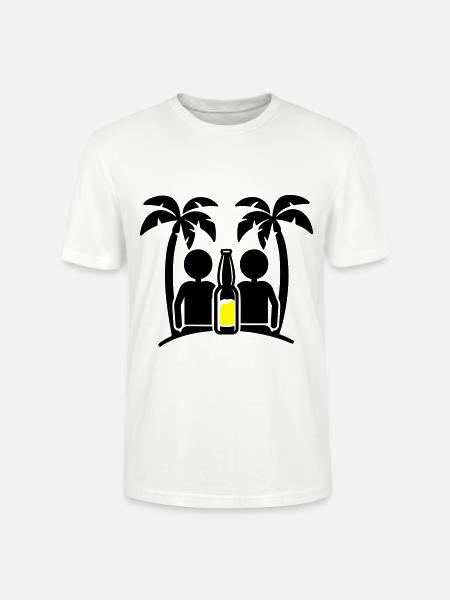 Island Beach Party Drinking - Stanley/Stella CRAFTER Unisex Organic T-Shirt - white