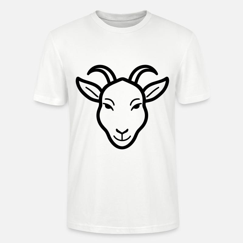 Ziegenbock - Stanley/Stella Unisex Bio-T-Shirt CRAFTER - Weiß