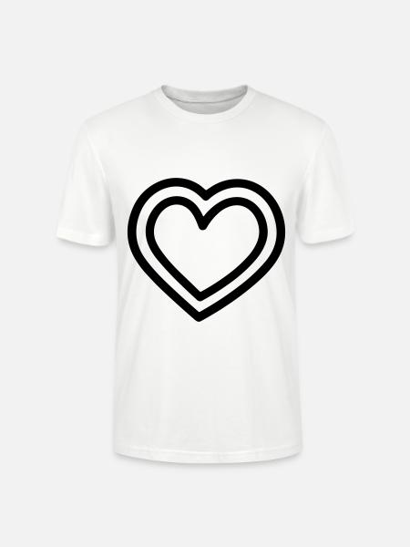 Herz - Stanley/Stella Unisex Bio-T-Shirt CRAFTER - Weiß