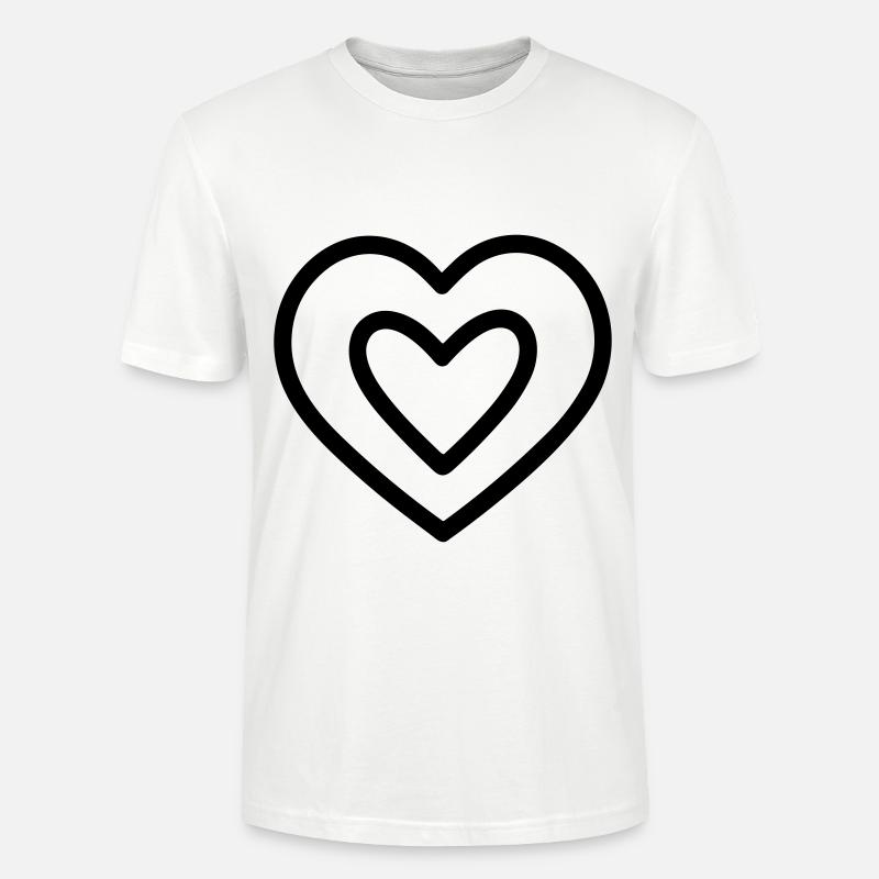 cœur - T-shirt bio CRAFTER Stanley Stella Unisexe - blanc