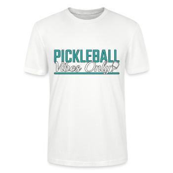 Pickleball vibes only - Stanley/Stella Unisex Bio-T-Shirt CRAFTER - Weiß - Vorne - Alina (178cm) & Michal (187cm)