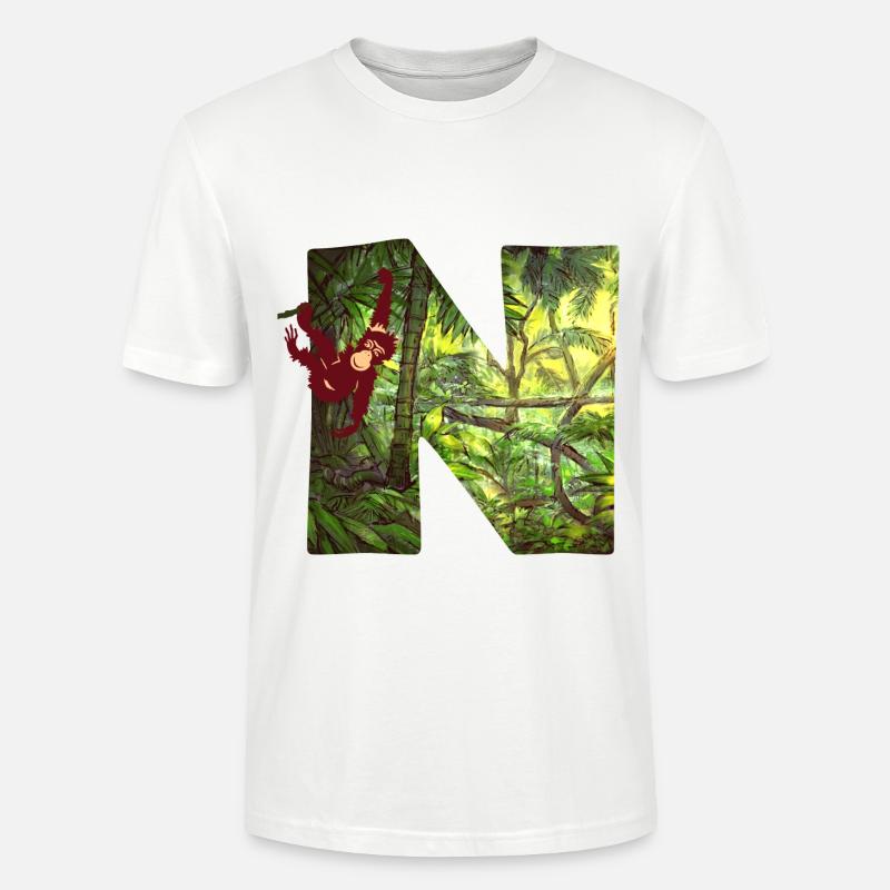 dschungel mit affe n - Stanley/Stella Unisex Bio-T-Shirt CRAFTER - Weiß