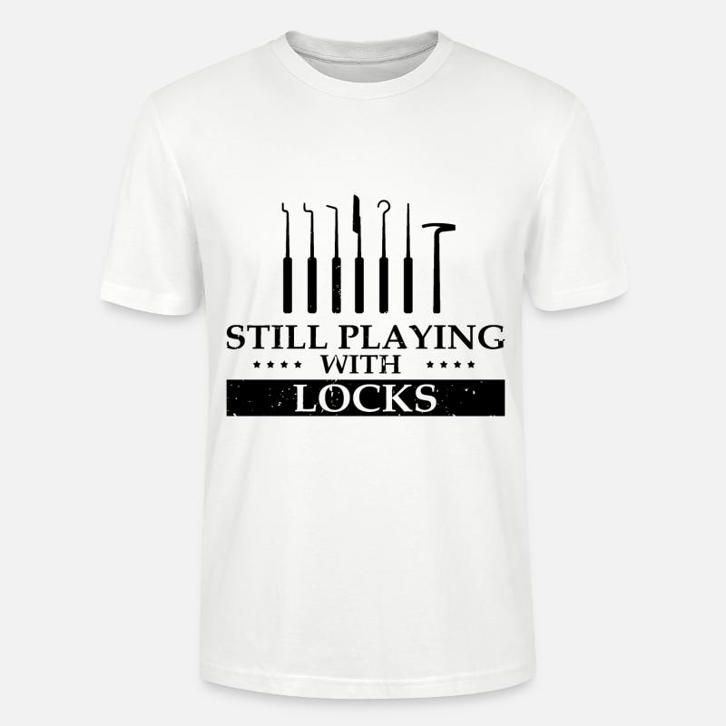 Lockpicking Experte Aufsperrdienst Schloss Papa - Stanley/Stella Unisex Bio-T-Shirt CRAFTER - Weiß