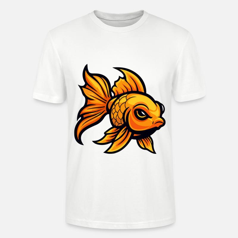 Goldfisch Comic - Stanley/Stella Unisex Bio-T-Shirt CRAFTER - Weiß