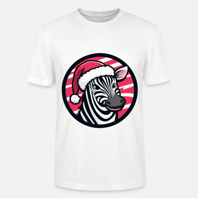 Zebra Weihnachten Tier - Stanley/Stella Unisex Bio-T-Shirt CRAFTER - Weiß