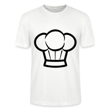 Toque Chef de cuisine - T-shirt bio CRAFTER Stanley Stella Unisexe - blanc - Devant - Alina (178cm) & Michal (187cm)