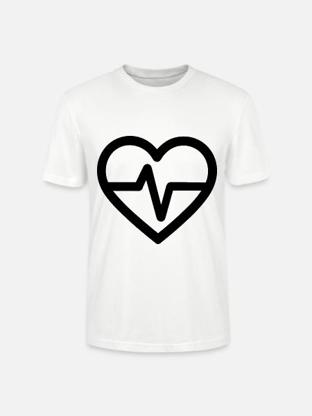 Herzschlag - Stanley/Stella Unisex Bio-T-Shirt CRAFTER - Weiß