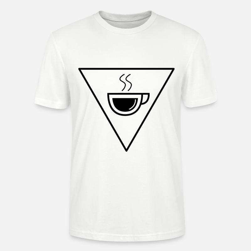 Triangle et café - - T-shirt bio CRAFTER Stanley Stella Unisexe - blanc