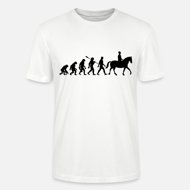 Evolution Reiten - Pferde - Dressur - Stanley/Stella Unisex Bio-T-Shirt CRAFTER - Weiß