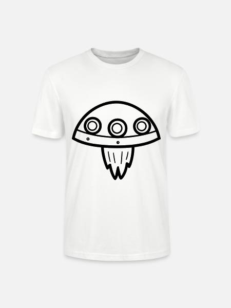 flying saucer - Stanley/Stella CRAFTER Unisex Organic T-Shirt - white